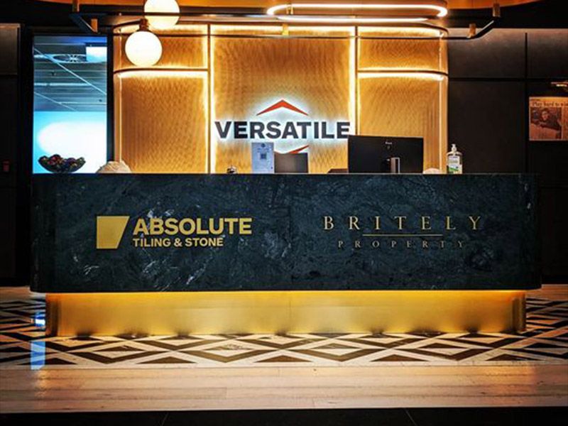 Illuminated signage (reception)