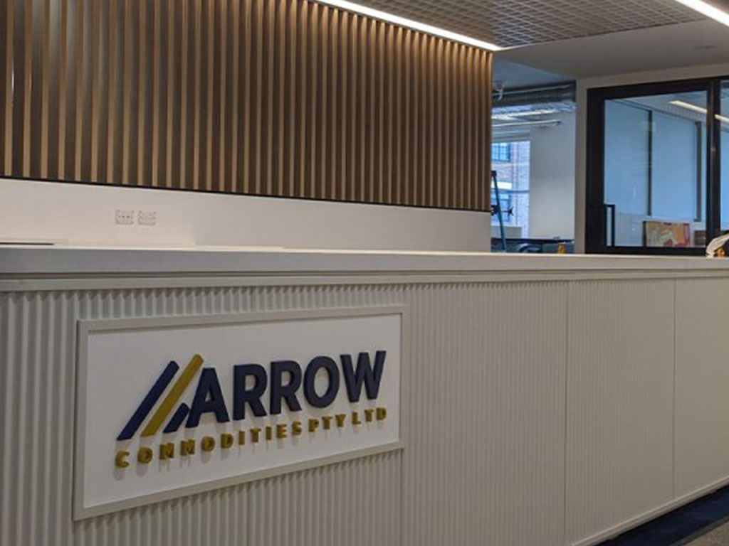 Office interior signage (reception)