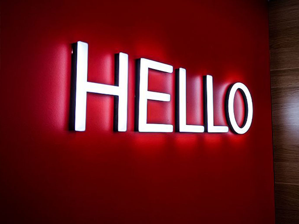 Illuminated signage (neon)